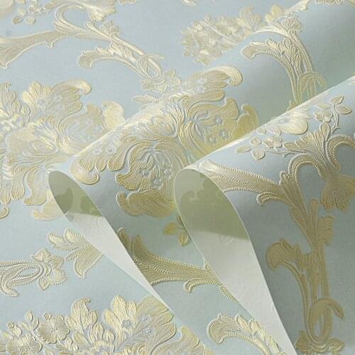 Luxury Victorian Damask 3D Wallpaper Roll Home Decor Living Room Bedroom Silver Floral Wall Paper