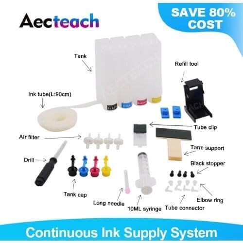 Aecteach Continuous Ink System Ciss Ink Tank For Canon PG 440 445 510 512 540 545 CL 441 446 511 513 541 546 XL Ink Cartridges