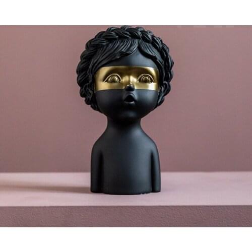 Nordic art creative decoration portrait sculpture handicraft wine cabinet porch TV cabinet living room ornaments