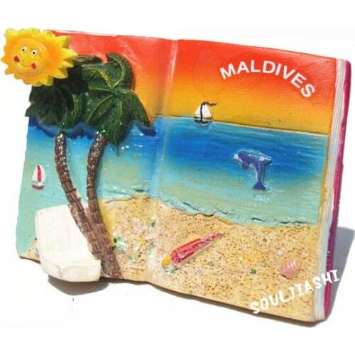Maldives souvenir resin creative book message stickers refrigerator stickers
