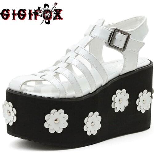 2021 Brand Design For Dropship Black Comfy Walking High Heels Gothic Style Leisure Extreme Platform Sandals Women Summer Shoes