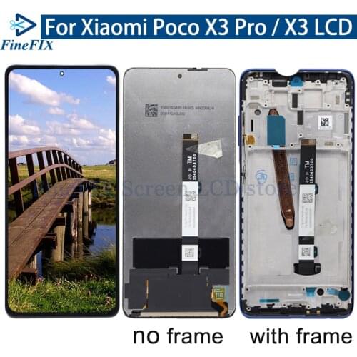 6.67'' for Xiaomi Poco X3 Pro / X3 LCD Display Touch Panel Screen Digitizer Assembly for Xiaomi Poco X3 NFC LCD M2102J20SG