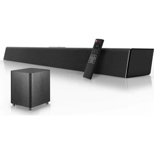 120W Home Theater Sound System Soundbar 2.1 TV Bluetooth Speaker Support Optical AUX Coaxial Sound Bar Subwoofer Speakers For TV