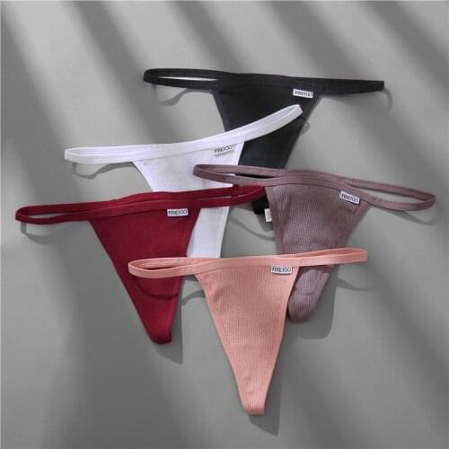 1Pc Women Cotton Panties Sexy Low Waist Thongs Female Breathable Underwear Fashion T-Back M-XL G-String Girls Intimates Lingerie