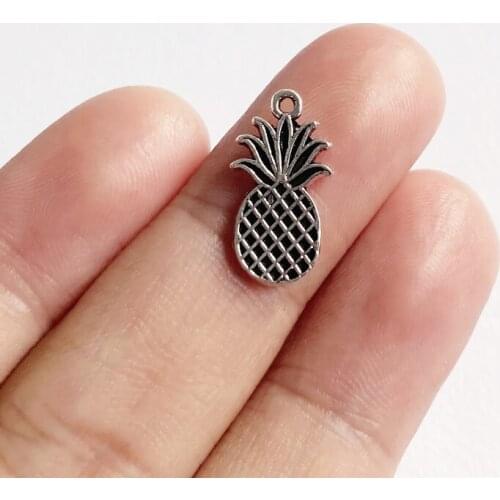 10pcs 17x9mm Charms Pineapple Tibetan Silver Color Pendant For Making Fit DIY Necklace Jewelry Handmade Accessories Wholesale