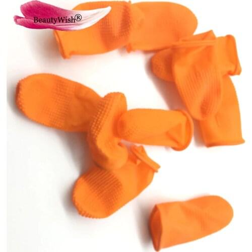 10pcs Safety Latex Heat Insulation Finger Protector Cots/Shields Antislip Antistatic Finger Tip for Keratin Hair Extensions