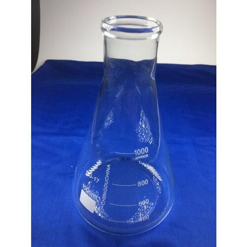 1000ml,Glass Erlenmeyer Flask,glass conical flask,wide neck ,Laboratory glassware