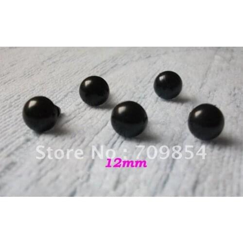 12mm black color toy animal safety plastic eyes with washers /DIY doll accessories/200pcs