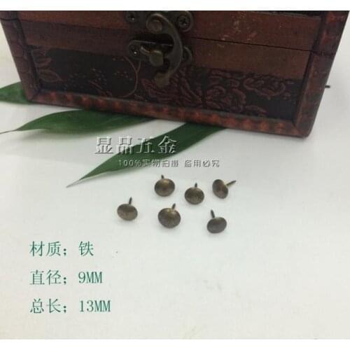 13*9mm Antique screw doornail Nail the boards Metal door Nails Decorating accessories rivet wholesale