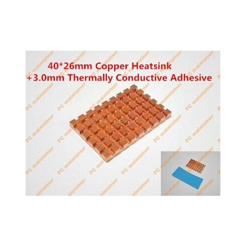 40*26mm Copper Heatsink+3.0mm Thermally Conductive Adhesive mSATA NGFF 5030 msata3.0 solid state disk SSD radiator Cooler