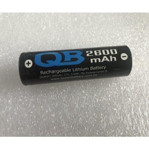100pcs/lot free shipping)dvd laptop battery QB 18650 QB18650 INR18650 2600mAh 7A battery cell 3.7V rechargeable cell
