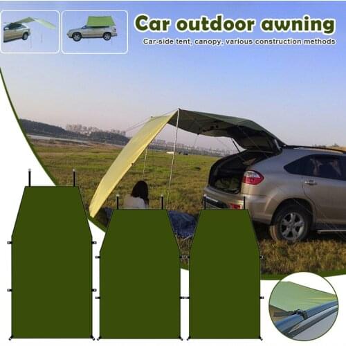 Car Side Awning Shade Wall Sunshade Screen Complete Kits Camping Trailer Canopy for SUV Beach Outdoor NJ88