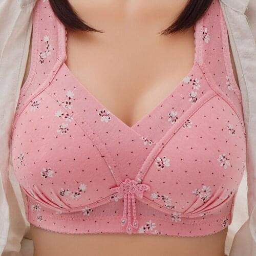 Flowers Wireless Push up Bra Solid Color Seamless Soft Bras for Women Double Breasted Sexy Lingerie Comfort Breathable Bralette