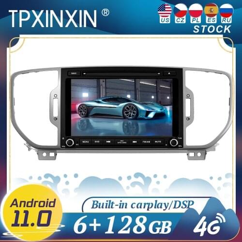 Carplay For Kia Sportage 2016 Android 11 Car Radio Player GPS Navigation Head Unit Multimedia Stereo WIFI DSP BT