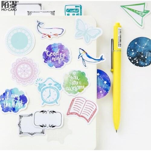 45 PCS/Pack Transparent Deep-sea Shark Children Stationery Decorative Diary Label Pack Decorative Scrapbooking PVC DIY Stickers