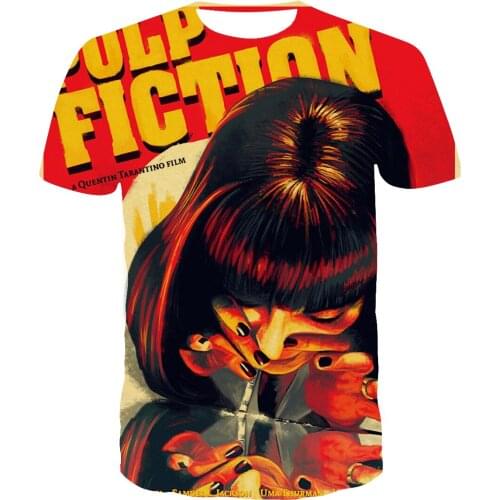 Pulp Fiction T-shirts Streetwear Harajuku Children Short Sleeve Casual Hip hop Men Women T shirt