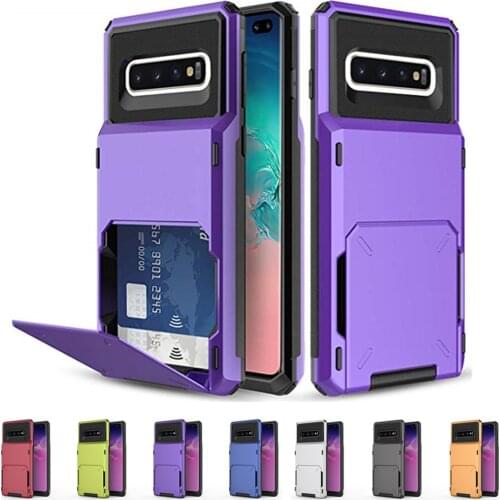 For Samsung Galaxy S10 5G S10E S9 S8 S10 Plus Case Flip Card Slots Business Case For Samsung A7 2018 A750 Note 9 s9 + s8+ Cover
