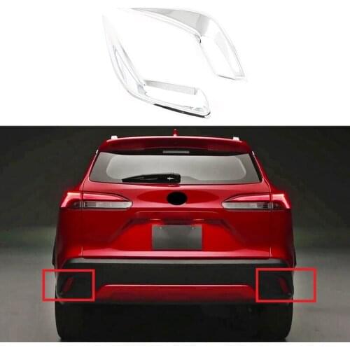 For Toyota Corolla Cross 2020 2021 ABS Rear Fog Light Lamp Bezel Cover Trim Exterior Garnish