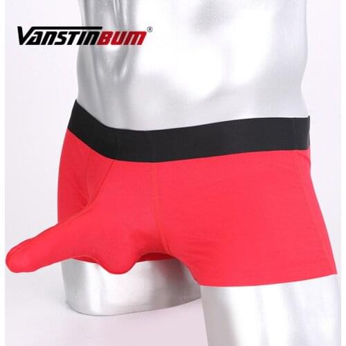 Exotic Boxer Shorts Modal Sexy Mens Gay One piece Seamless Bulge Pouch Underwear Breathable Cueca Elephant Nose hombre Panties