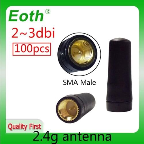 100pcs 1600MHz~1700MHz Antenna SMA male Connector 2dbi antenna antena mini size aerial antenne Directional Waterproof