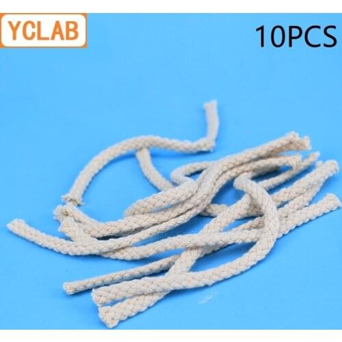 YCLAB 10PCS 20cm Wicks Glass Alcohol Lamp Wick Laboratory Chemistry Equipment