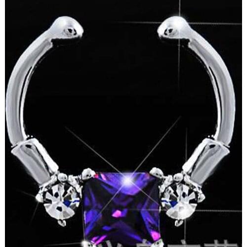 316 L Surgical Steel Zircon Fake Nose Ring Hoop Ring Nose Body Jewelry Fake Septum Rings Piercing