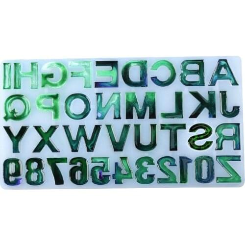 Crystal Epoxy Alphanumeric Mold Silicone Set Hand Pendant UV Casting Tools Clay Resin Jewelry Casting Molds for Jewelry Making