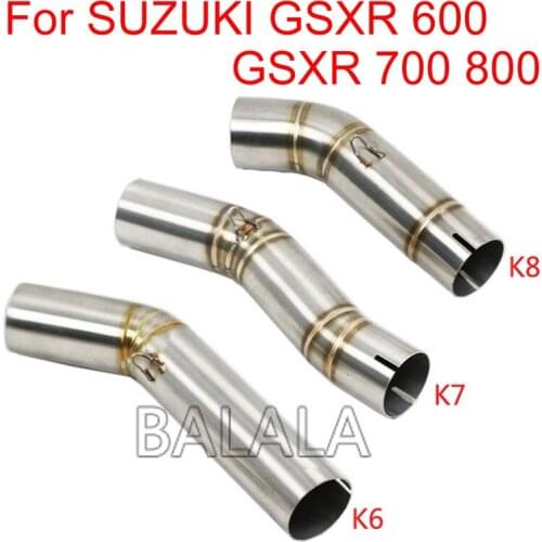 Modified Motorcycle Exhaust Adapter Middle Link Pipe Connect Muffler Slip-on Tube For SUZUKI GSXR 600 700 800 K6 K7 K8 Motobike