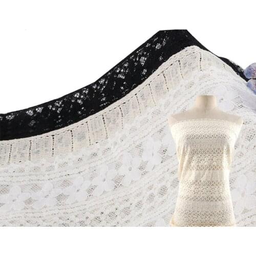 2021 Newest Cotton Lace Cloth Floral Embroidered Lace Cloth Womens Summer Cotton Cloth Hollow Lace Fabric