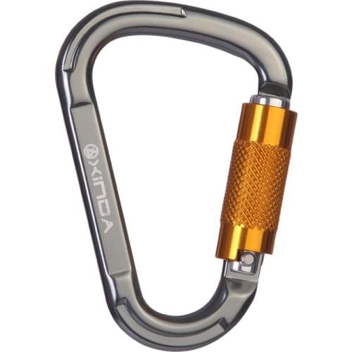 Outdoor Climbing Mountaineering Main Lock 25KN Locking Carabiner Safety Security Clamp Carabiner Lock