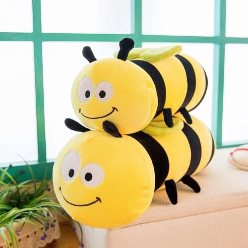 Plush Creative Software Cartoon Bee Toys Soft Cute Pillow Super Soft Stuffed Animal Honeybee Doll Best Gift For Kids Friend Baby