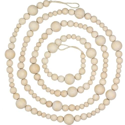 Home Decoration Pendant Hemp Rope Beaded Wooden Beads Country Style European Craft