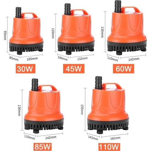 30W 45W 60W 15W 110W Ultra-Quiet Submersible Water Fountain Pump Filter Fish Pond Aquarium Water Pump Tank Fountain 220V-240V