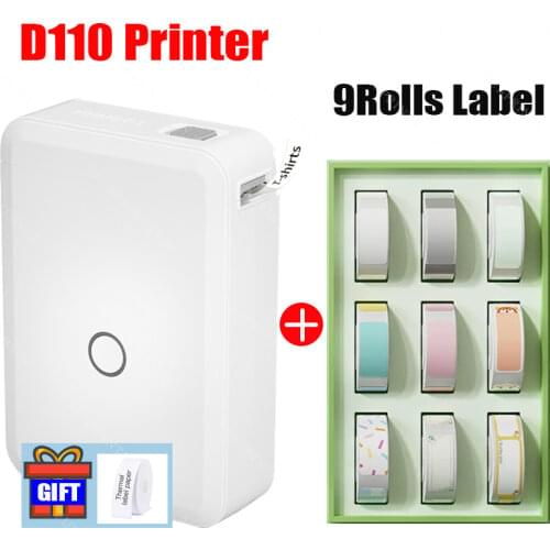 Niimbot D110 Label Printer Label Maker Wireless Label Printer Tape Included Multiple Templates Available for Phone Office Home