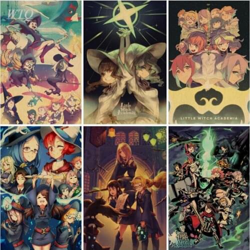 Little Witch Academia Retro Poster Anime Posters Home Decoration Wall Poster Wall Art Canvas Painting Photos for Childrens Room