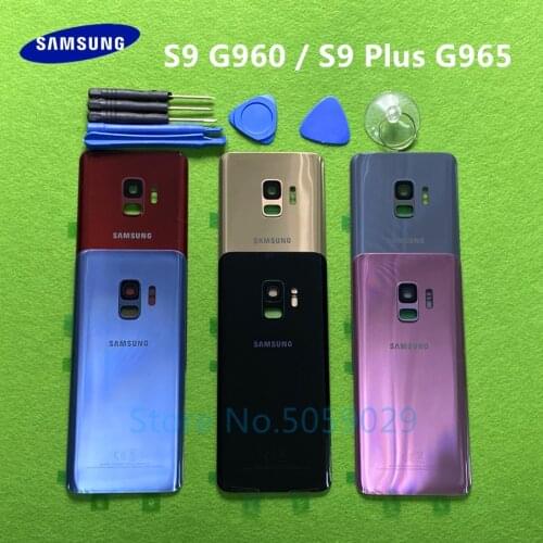 S9 Back Battery Cover Housing For Samsung Galaxy S9 Plus S9+ G965 G965F G965FD S9 G960 G960F G960FD Back Rear Glass Case + Tools