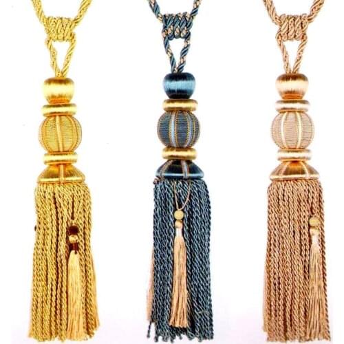 Casual High Quality Tassel curtain jewelry jewelry ornaments Home Furnishing fringe macrame purl edging Drape Tie Back tassels