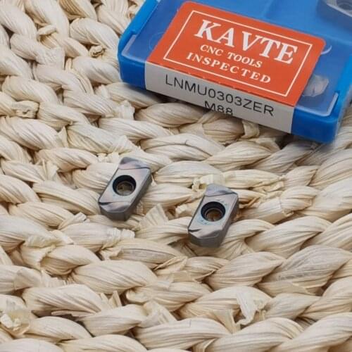 KAVTE 10Pcs LNMU0303ZER Stainless steel milling insert, advanced dazzle color coating, stainless steel, steel processing