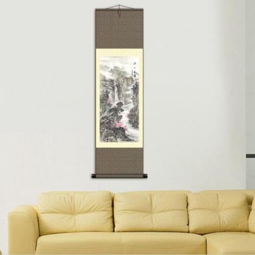 1pc Home Decoration Chinese silk scroll painting landscape Ink painting Decoration S162