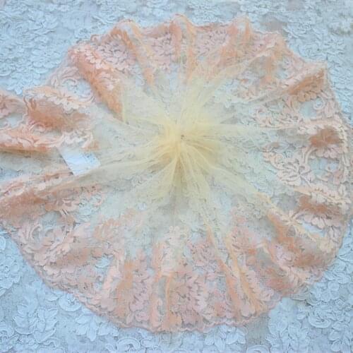 23cm 9inch wide -3yards/lot DIY Craft Accessories Peach-Pink Embroidered Tulle Lace Trim for Garment Decoration