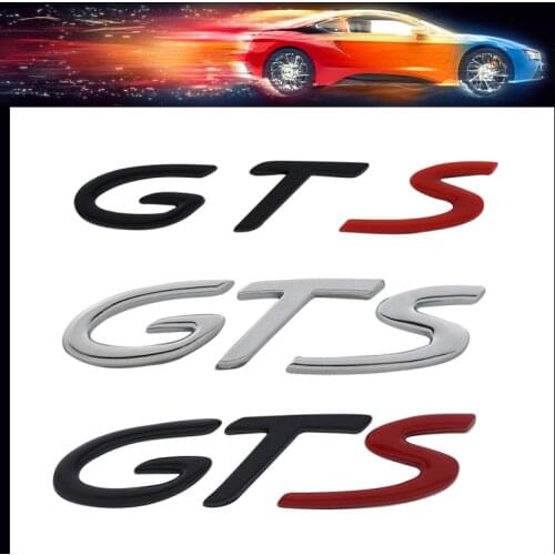 3D GTS car Hood Fender trunk Rear Bonnet Nameplate Decal Emblem Badge Sticker for 911 718 928 901 930