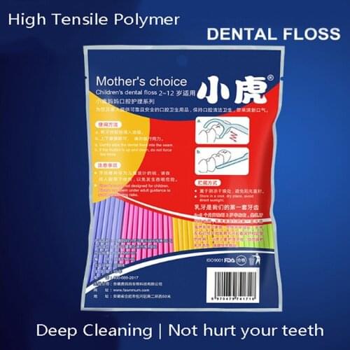 96×Kid Dental Floss Stick Flossing String Tooth Picks Flossers Teeth Plaque Oral