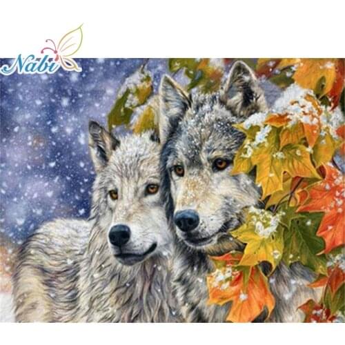 Diamond embroidery animals wolf 5d diy diamond painting full square - pictures of rhinestones 485DD diamond mosaic