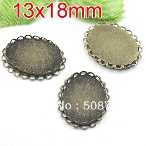 Free shipping!!! 300pcs round bronze Frame charms Pendants 13x18mm,pendant base,pendant blank