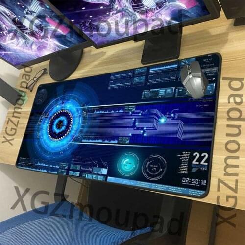 XGZ Large Gaming Mouse Pad Exquisite Black Lock Edge Custom Office Computer Keyboard Mat Speed Rubber Non-slip 900x400/600x300