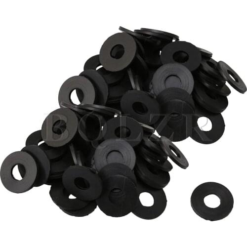 BQLZR 100Pcs 25x10x2mm Black Rubber Washer Gasket Seal Ring for Pump Bearing