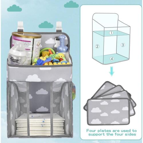 Baby Newborn Bed Storage Organizer Crib Hanging Storage Bag Caddy Organizer For Baby Essentials Bedding Set Diaper Storage Bag