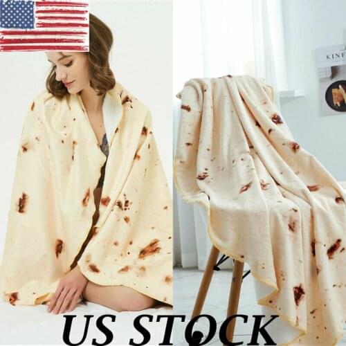 Hot Sale Blanket Throw Tortilla Texture Soft Fleece Throw Blanket Super Soft High Quality Round Blanket