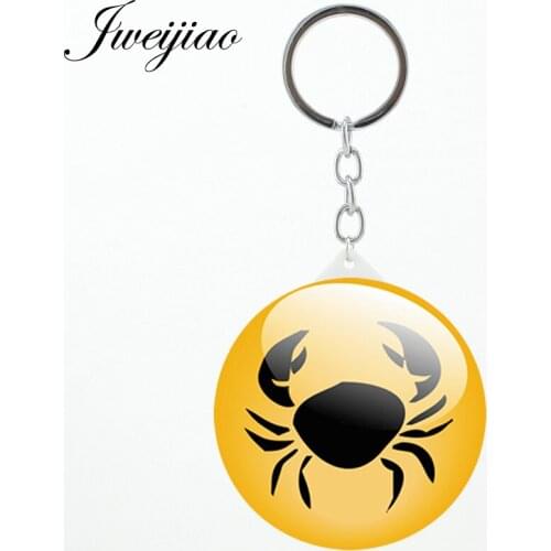 JWEIJIAO Cancer key ring Tools Mirrors Beauty Health rabbit dragon snake Constellation Gift Purse Mirror fow women Birthday XZ25