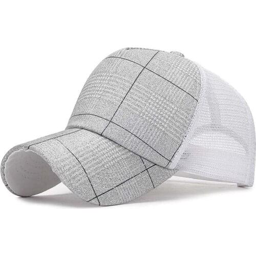 Fibonacci New Baseball Cap Summer Breathable Net Caps Men Women Plaid Outdoor Sun Shade Hat Casual Adjustable Wild Hat
